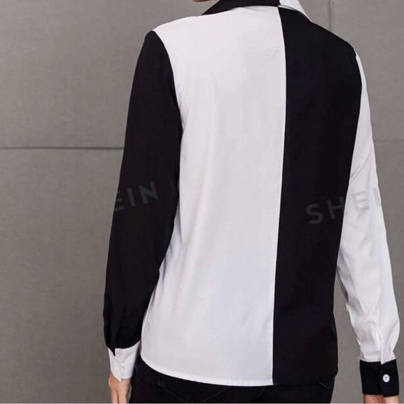 Colorblock Patch Pocket Shirt. Size L - Picture 4 of 7